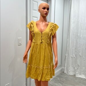 Knox Rose Mustard Ruffle Dress